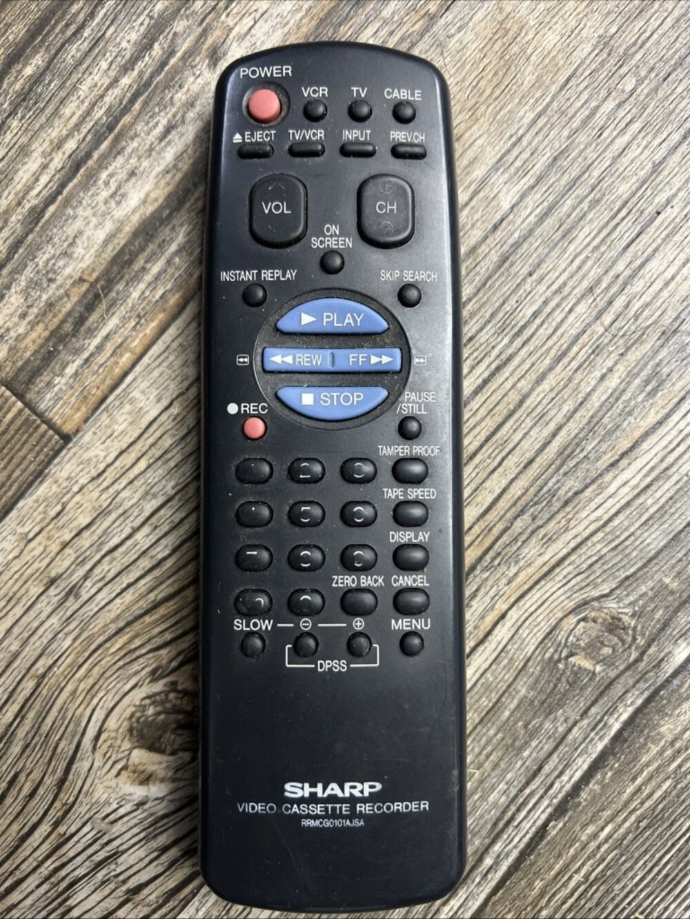 Sharp RRMCG0055AJSA Factory Original VCR Remote VC-H942